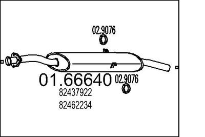 0166640 MTS Глушитель выхлопных газов конечный