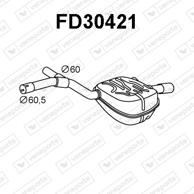 FD30421 VENEPORTE Глушитель выхлопных газов конечный