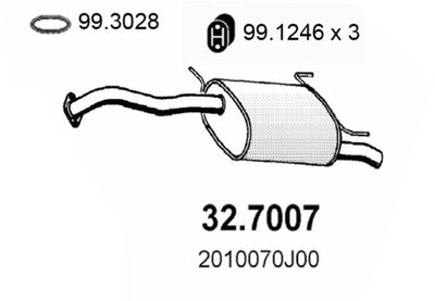 327007 ASSO Глушитель выхлопных газов конечный