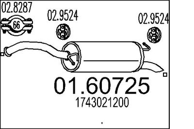 0160725 MTS Глушитель выхлопных газов конечный