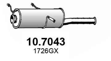 107043 ASSO Глушитель выхлопных газов конечный