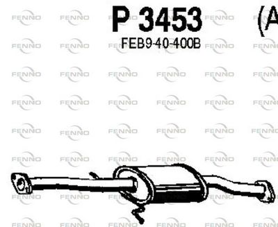 P3453 FENNO Средний глушитель выхлопных газов