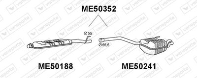 ME50352 VENEPORTE Глушитель выхлопных газов конечный