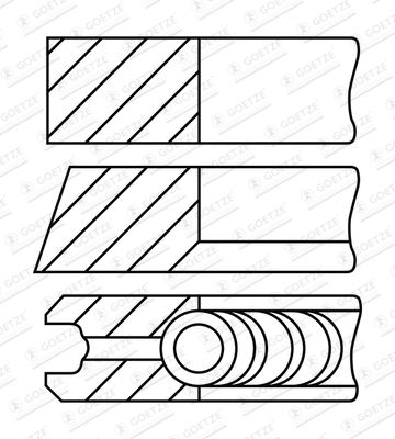 0843310000 GOETZE ENGINE Комплект поршневых колец