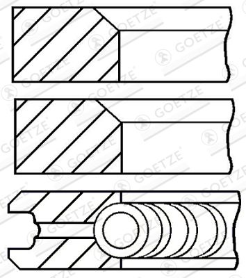 0817070010 GOETZE ENGINE Комплект поршневых колец