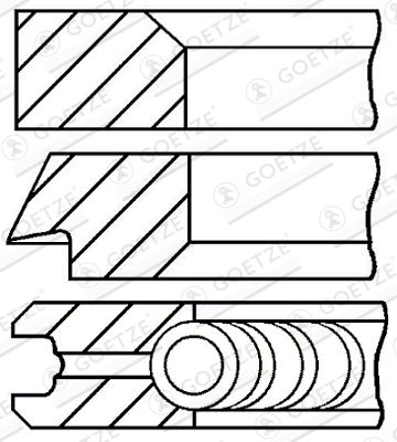 0843700700 GOETZE ENGINE Комплект поршневых колец