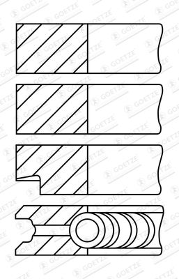 0852760800 GOETZE ENGINE Комплект поршневых колец