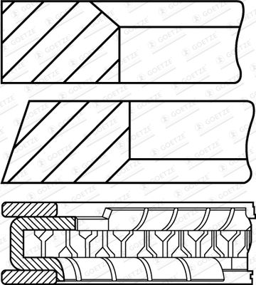 0842330000 GOETZE ENGINE Комплект поршневых колец