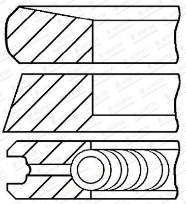 0842490700 GOETZE ENGINE Комплект поршневых колец