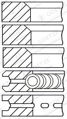 0816350000 GOETZE ENGINE Комплект поршневых колец