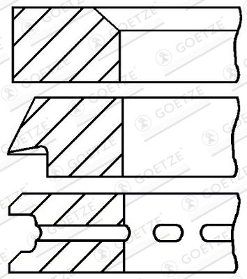 0853040000 GOETZE ENGINE Комплект поршневых колец