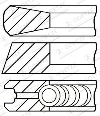 0843670000 GOETZE ENGINE Комплект поршневых колец