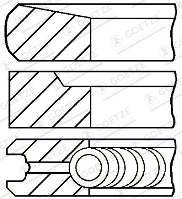 0843170000 GOETZE ENGINE Комплект поршневых колец