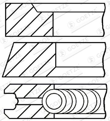 0833740000 GOETZE ENGINE Комплект поршневых колец