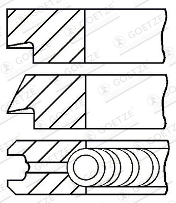 0812470800 GOETZE ENGINE Комплект поршневых колец