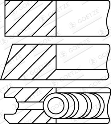 0811050010 GOETZE ENGINE Комплект поршневых колец