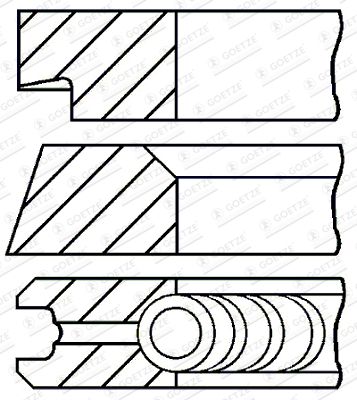 0814540600 GOETZE ENGINE Комплект поршневых колец