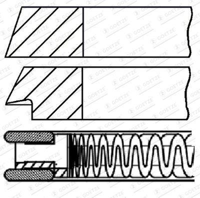 0810250600 GOETZE ENGINE Комплект поршневых колец