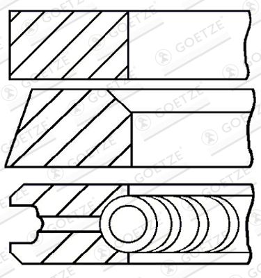 0842870700 GOETZE ENGINE Комплект поршневых колец