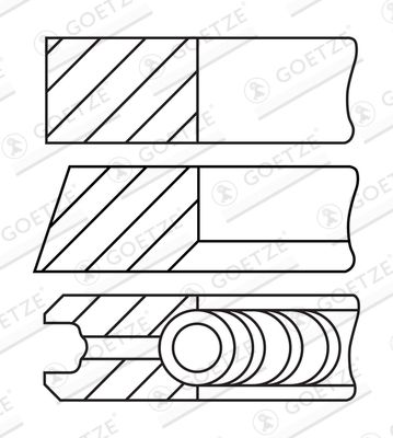 0844970010 GOETZE ENGINE Комплект поршневых колец