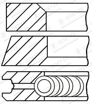 0845290010 GOETZE ENGINE Комплект поршневых колец