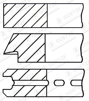 0878610000 GOETZE ENGINE Комплект поршневых колец