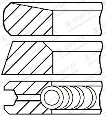 0811351100 GOETZE ENGINE Комплект поршневых колец