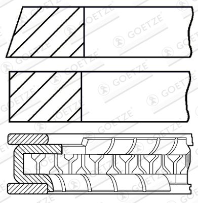 0844390000 GOETZE ENGINE Комплект поршневых колец