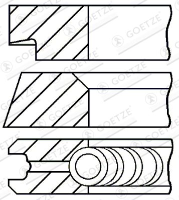 0814540000 GOETZE ENGINE Комплект поршневых колец