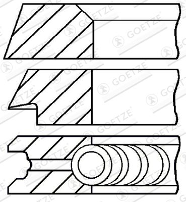 0831980010 GOETZE ENGINE Комплект поршневых колец