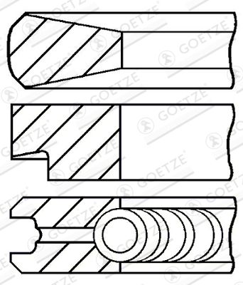 0811000000 GOETZE ENGINE Комплект поршневых колец