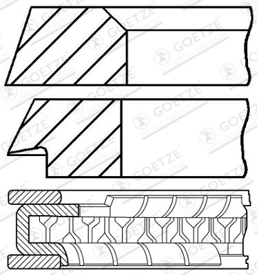 0839020710 GOETZE ENGINE Комплект поршневых колец