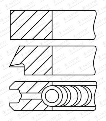 0845270700 GOETZE ENGINE Комплект поршневых колец