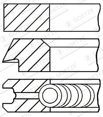 0843620000 GOETZE ENGINE Комплект поршневых колец