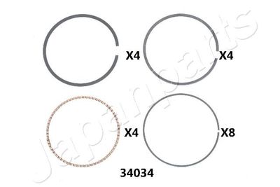 RC34034 JAPANPARTS Поршневое кольцо