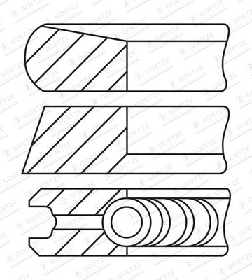 0844310800 GOETZE ENGINE Комплект поршневых колец