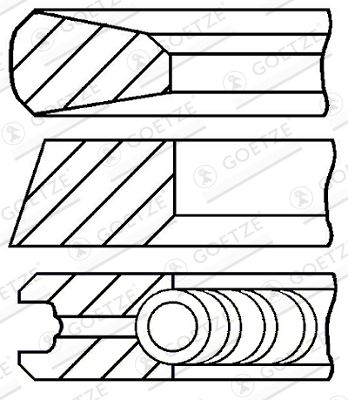 0842740700 GOETZE ENGINE Комплект поршневых колец