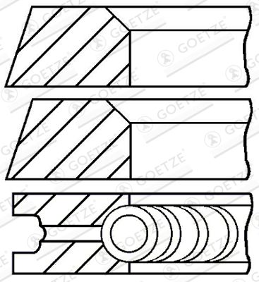 0832530000 GOETZE ENGINE Комплект поршневых колец