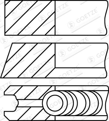 0845360000 GOETZE ENGINE Комплект поршневых колец