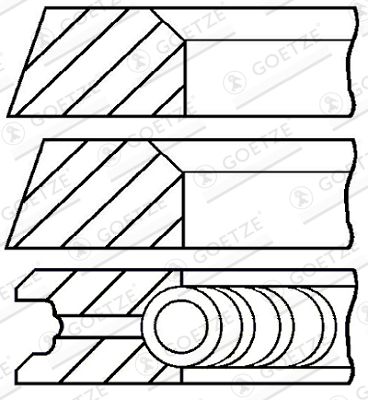 0831970010 GOETZE ENGINE Комплект поршневых колец