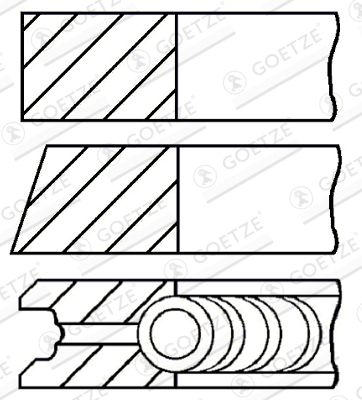 0829480000 GOETZE ENGINE Комплект поршневых колец