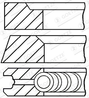 0829510000 GOETZE ENGINE Комплект поршневых колец