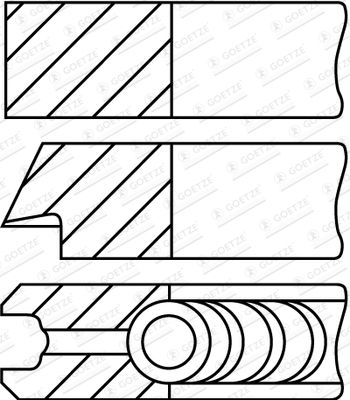 0843050000 GOETZE ENGINE Комплект поршневых колец