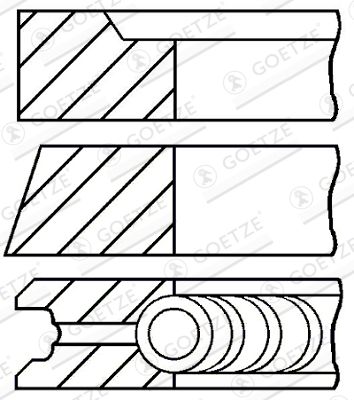 0812460000 GOETZE ENGINE Комплект поршневых колец