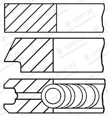 0843650600 GOETZE ENGINE Комплект поршневых колец