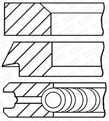 0842690000 GOETZE ENGINE Комплект поршневых колец