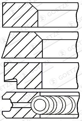 0816360700 GOETZE ENGINE Комплект поршневых колец