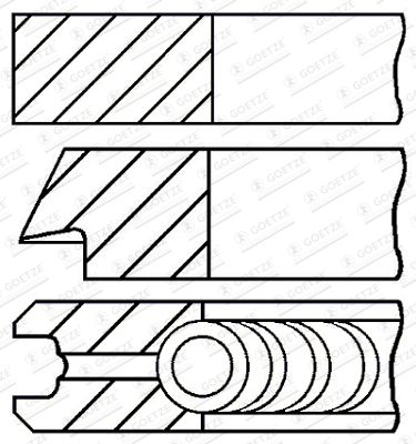 0844610500 GOETZE ENGINE Комплект поршневых колец