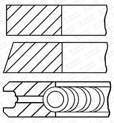 0842930010 GOETZE ENGINE Комплект поршневых колец