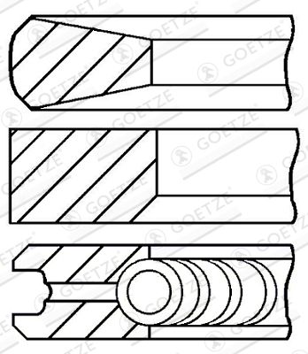 0843900000 GOETZE ENGINE Комплект поршневых колец